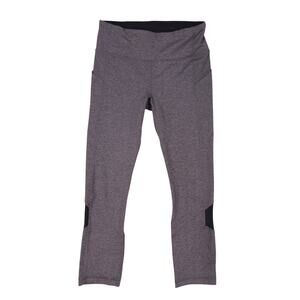 Lululemon Pace Rival Crop Leggings 22" Heathered Black / Black Sz 4